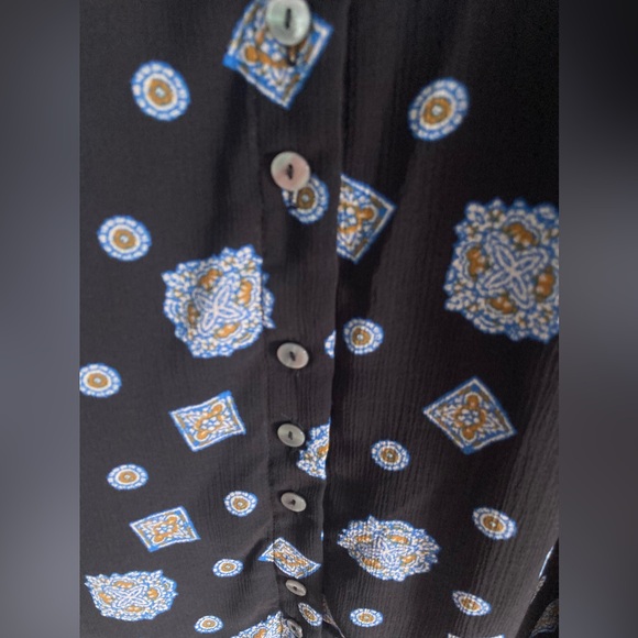 Collarless shirtdress Free People! NWT size L - Picture 11 of 16